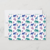 Kleurrijke olifant bedankkaart -  (Achterkant)