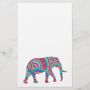 Kleurrijke olifant flyer