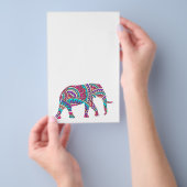 Kleurrijke olifant flyer (Hand)