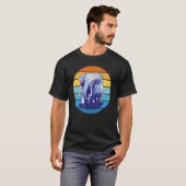 Kleurrijke olifant in kleuring van de retro-pasta  t-shirt (Voorkant volledig)