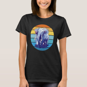 Kleurrijke olifant in retro pasteltinten voor de d t-shirt