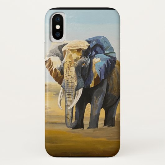 Kleurrijke olifant iPhone hoesje (Achterkant)