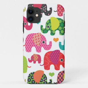 Kleurrijke olifant kinder patroon iPhone case iPho