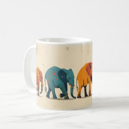 Kleurrijke olifant  koffiemok