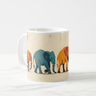 Kleurrijke olifant  koffiemok