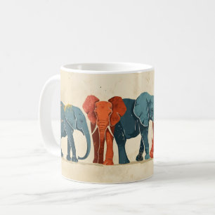 Kleurrijke olifant  koffiemok