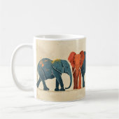 Kleurrijke olifant  koffiemok (Links)