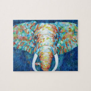 kleurrijke olifant legpuzzel
