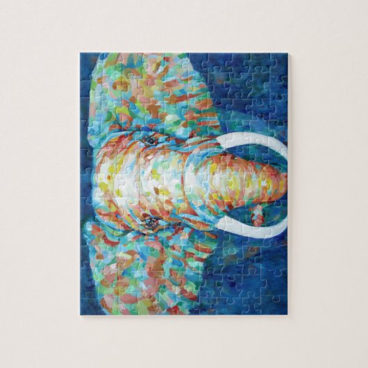 kleurrijke olifant legpuzzel (Verticaal)