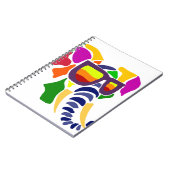 Kleurrijke olifant met zonnebril Abstract Notitieboek (Linkerzijde)