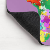 Kleurrijke Olifant Mousepad Muismat (Hoek)