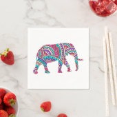 Kleurrijke olifant servet (Insitu)