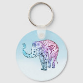 kleurrijke olifant sleutelhanger (Voorkant)