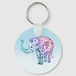 kleurrijke olifant sleutelhanger