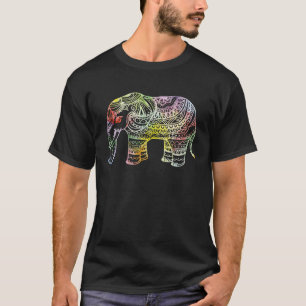 Kleurrijke olifant t-shirt