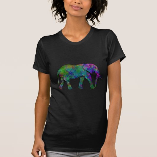 kleurrijke olifant t-shirt (Voorkant)