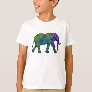 kleurrijke olifant t-shirt