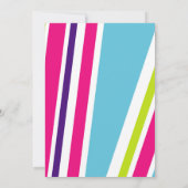 Kleurrijke Olifant Verjaardag Uitnodiging (Achterkant)