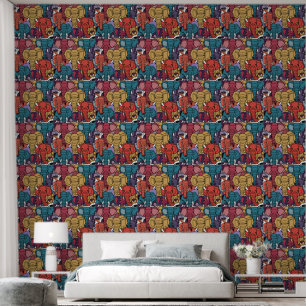 Kleurrijke olifanten Abstract Behang