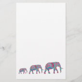 Kleurrijke olifanten flyer (Achterkant)