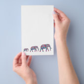 Kleurrijke olifanten flyer (Hand)