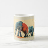 Kleurrijke olifanten  koffiemok (Center)