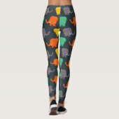 kleurrijke olifanten leggings (Achterkant)
