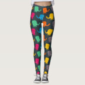 kleurrijke olifanten leggings (Voorkant)