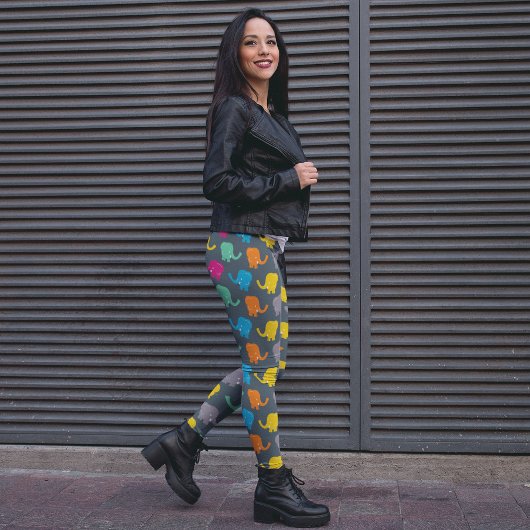 kleurrijke olifanten leggings