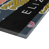 Kleurrijke olifanten, Olifantspatroon, Jouw naam Snijplank (Hoek)