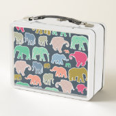 kleurrijke olifanten, patroon van olifanten, zigza (Achterkant)