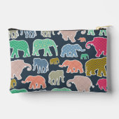 kleurrijke olifanten, patroon van olifanten, zigza etui (Achterkant)