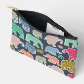 kleurrijke olifanten, patroon van olifanten, zigza etui (Open)