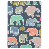 kleurrijke olifanten, patroon van olifanten, zigza klembord (Achterkant)
