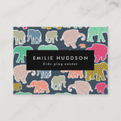 Kleurrijke olifanten, Play Center, Activity Center Visitekaartje (Voorkant)