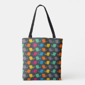 Kleurrijke olifanten tote bag (Achterkant)