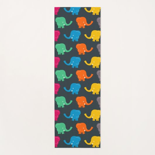 kleurrijke olifanten yogamat (Voorkant)