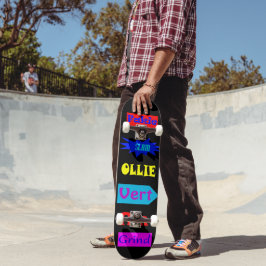 Kleurrijke Ollie Fakie Skateboard Termen Zwart