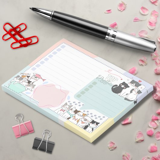 Kleurrijke om de hoogste prioriteiten van de Lijst Post-it® Notes