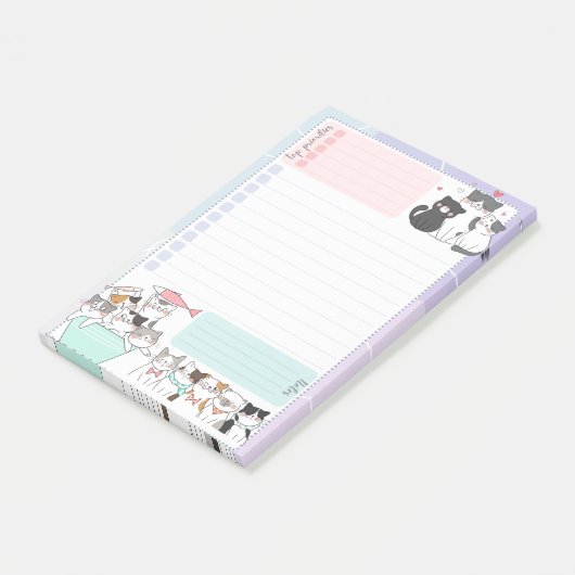 Kleurrijke om de hoogste prioriteiten van de Lijst Post-it® Notes (Schuin)