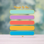 Kleurrijke om te doen lijst dag planner acryl bord (Neutraal)