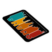 Kleurrijke Omaha Nebraska Retro Sunset Magneet (Rechterzijde)