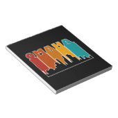 Kleurrijke Omaha Nebraska Retro Sunset Notitieblok (Schuin)