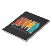 Kleurrijke Omaha Nebraska Retro Sunset Notitieblok (Linkerzijde)