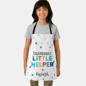 Kleurrijke 'Oma's' kleine helper | Kinder naam Schort (Insitu)