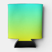 Kleurrijke ombre citroen geel limoen groen turkooi blikjeskoeler (Voorkant)