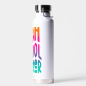 Kleurrijke Ombre Docent Middelbaar Onderwijs Waterfles (Links)