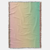 Kleurrijke Ombre Gradient Blauwgroen Perzik Roze Deken (Voorkant Verticaal)