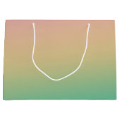 Kleurrijke Ombre Gradient Blauwgroen Perzik Roze Groot Cadeauzakje (Voorkant)
