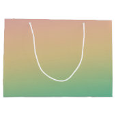 Kleurrijke Ombre Gradient Blauwgroen Perzik Roze Groot Cadeauzakje (Achterkant)